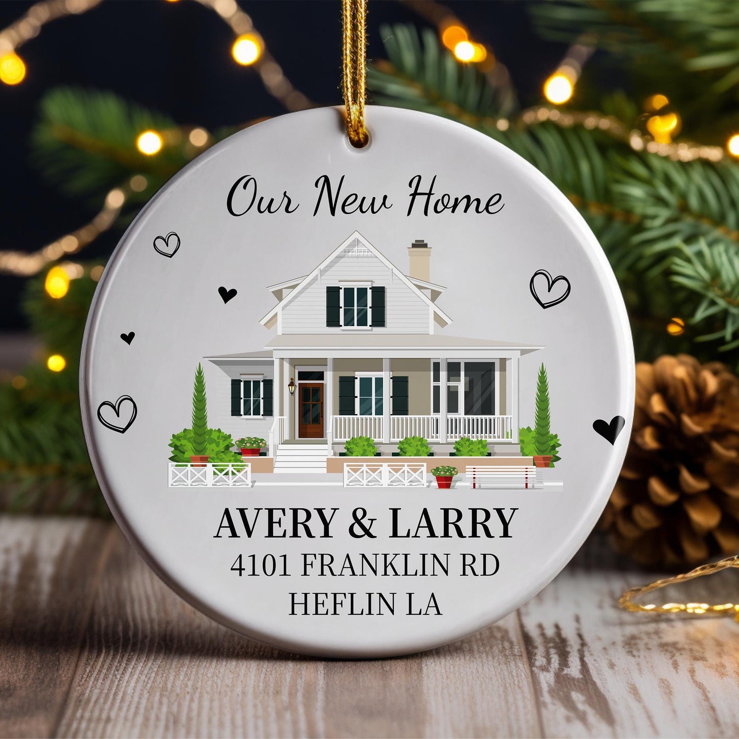 Our New Home Ornament First Christmas Ornament Gift For Newlywed Christmas Ornament New Address Ornament Family Keepsake Gift For Couple