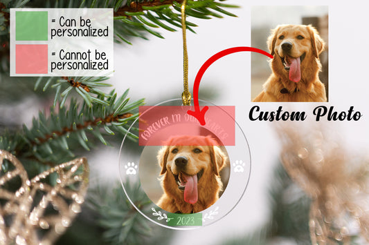 Personalized 2024 Memorial Dog Ornament, Christmas Memorial Gifts, Dog Lover Gifts, Dog Owner Gifts, Custom Dog Photo Ornament, Pet Ornament