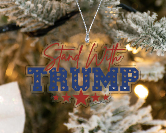 Trump Ornament, Stand with Trump Ornaments, Bulletproof Trump Ornament, Christmas Gift, Fight For America Ornament, President Trump Ornament