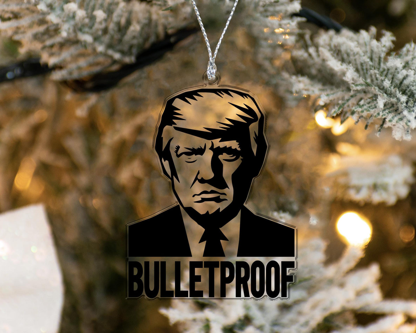 Trump Ornament, Stand with Trump Ornaments, Bulletproof Trump Ornament, Christmas Gift, Fight For America Ornament, President Trump Ornament
