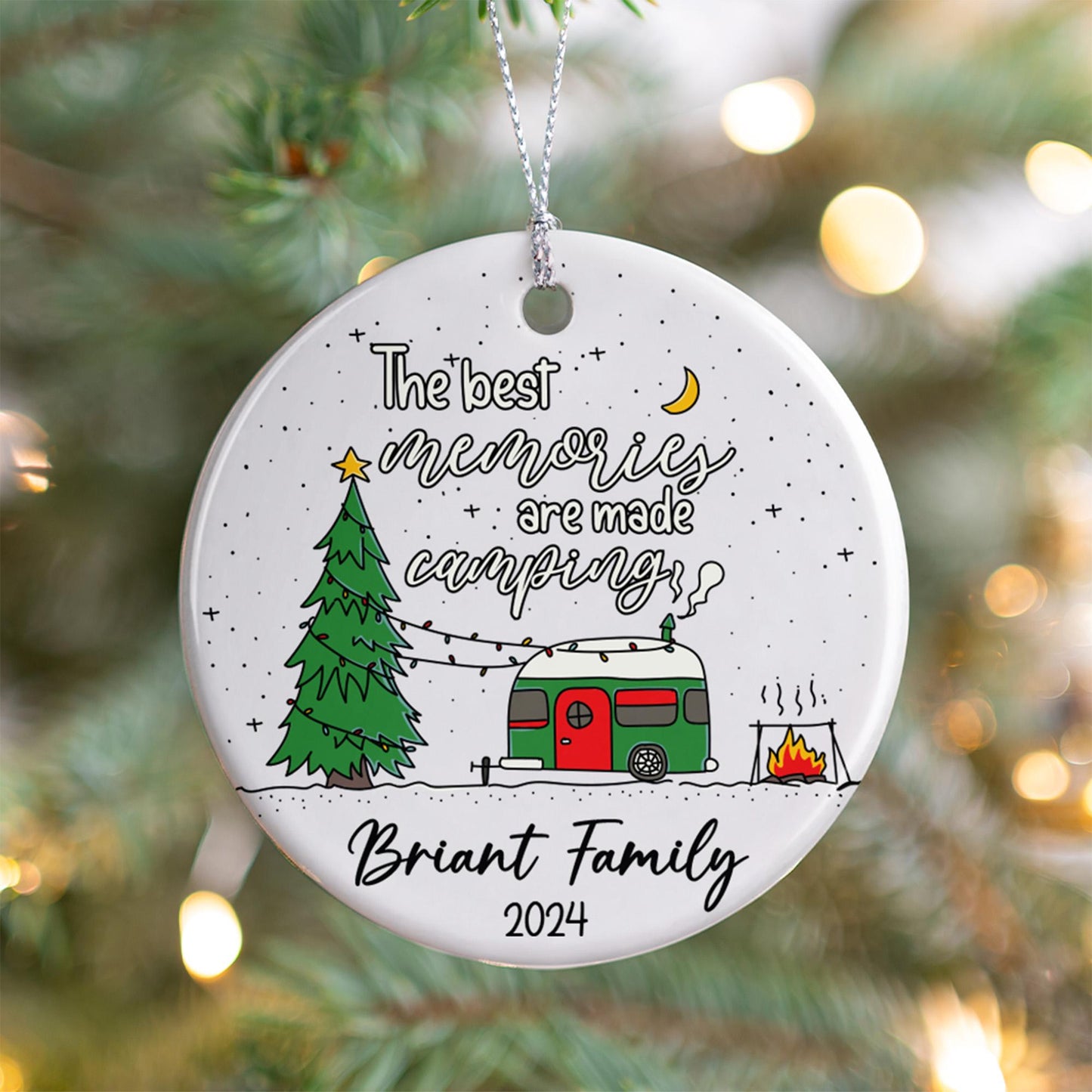 Custom Name Camp Ornament, Personalized Family Ornament, The Best Memories Camp Ornament, Memorial Ornament, Christmas Gift, Family Keepsake