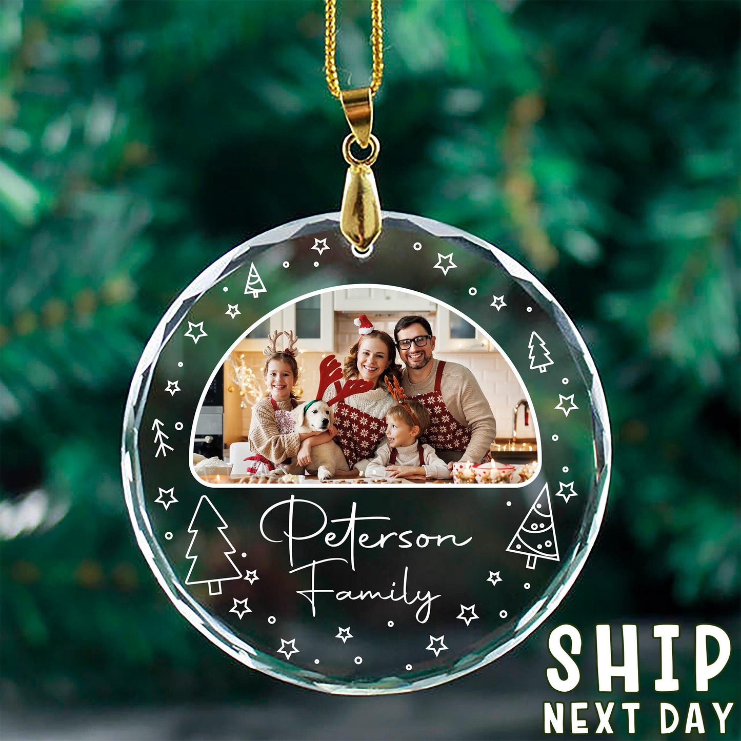 Custom Family Name Ornament, Personalized Family Name Keepsake, Housewarming Gift, Christmas Ornament, Custom Family Gift, Christmas Decor